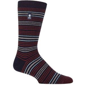 Mens 1 Pair SOCKSHOP Heat Holders 1.0 TOG Ultralite Striped, Argyle and Patterned Socks Croyriden Stripe Navy / Merlot 6-11 - Grey - Size: 6-11 Mens Mens 1 Pair SOCKSHOP Heat Holders 1.0 TOG Ultralite Striped, Argyle and Patterned Socks Croyriden Stripe Navy / Merlot 6-11 - Grey - Size: 6-11 Mens