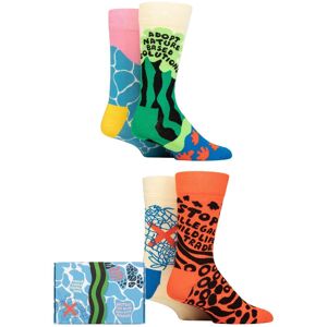 Mens and Women's 4 Pair Happy Socks WWF Gift Boxed Socks Multi 4-7 Unisex - Multi Coloured - Size: 4-7 Unisex Mens and Women's 4 Pair Happy Socks WWF Gift Boxed Socks Multi 4-7 Unisex - Multi Coloured - Size: 4-7 Unisex
