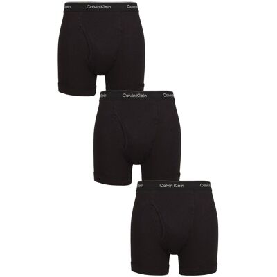 Mens 3 Pack Calvin Klein 100% Cotton Classic Fit Boxer Briefs Black / Black / Black L - Black - Size: Large Mens 3 Pack Calvin Klein 100% Cotton Classic Fit Boxer Briefs Black / Black / Black L - Black - Size: Large