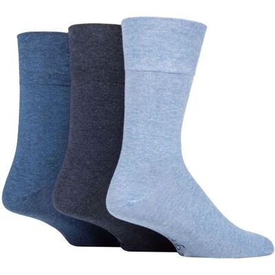 3 Pair Blues Plain Cotton Socks Men's 6-11 Mens - Gentle Grip - Blue - Size: 6-11 Mens 3 Pair Blues Plain Cotton Socks Men's 6-11 Mens - Gentle Grip - Blue - Size: 6-11 Mens