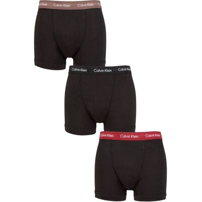 Mens 3 Pack Calvin Klein Cotton Stretch Trunks Camel / Black / Red Carpet L - Black - Size: Large Mens 3 Pack Calvin Klein Cotton Stretch Trunks Camel / Black / Red Carpet L - Black - Size: Large