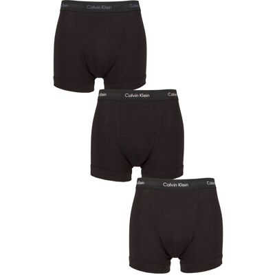Mens 3 Pack Calvin Klein Cotton Stretch Trunks Black / Indigo S - Black - Size: Small Mens 3 Pack Calvin Klein Cotton Stretch Trunks Black / Indigo S - Black - Size: Small