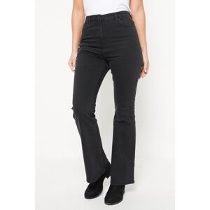 Studio Black Wash Kickflare Jeans  - Black - female - Size: 22