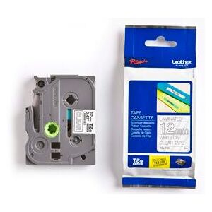 Original Brother P-Touch TZE135 12mm Gloss Tape - White on Clear Original Brother P-Touch TZE135 12mm Gloss Tape - White on Clear