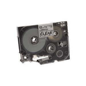 Original Brother P-Touch TZE131 12mm Gloss Tape - Black on Clear Original Brother P-Touch TZE131 12mm Gloss Tape - Black on Clear