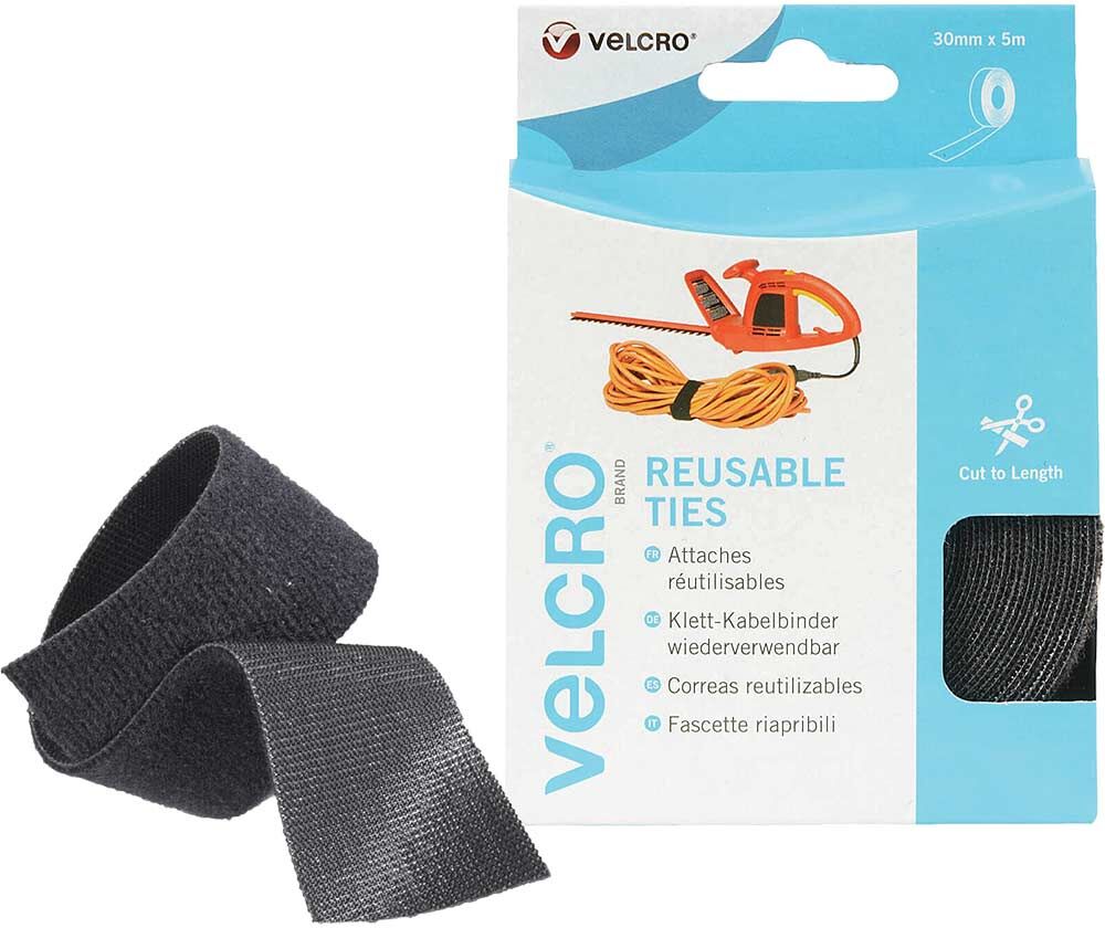 Velcro® Brand Velcro Self Gripping Ties Black 30mm 5m Pack of 1