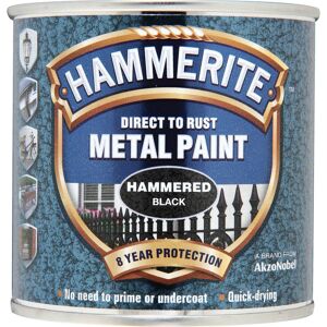 Hammerite Hammered Finish Metal Paint Black 250ml