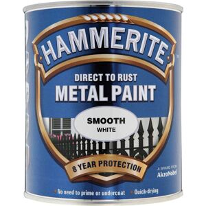 Hammerite Smooth Finish Metal Paint White 750ml