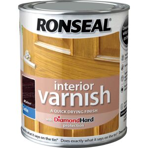 Ronseal Interior Satin Quick Dry Varnish Walnut 750ml