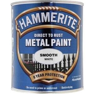 Hammerite Smooth Finish Metal Paint White 750ml