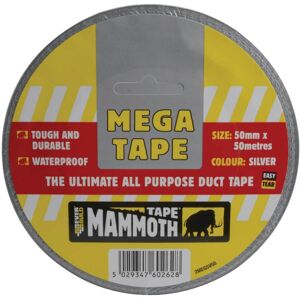 Everbuild Mega Mammoth All Purpose Duct Tape Silver 50mm 50m Everbuild Mega Mammoth All Purpose Duct Tape Silver 50mm 50m