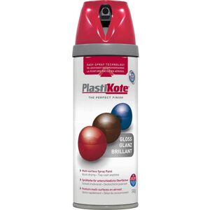 Plastikote Premium Gloss Aerosol Spray Paint Bright Red 400ml Plastikote Premium Gloss Aerosol Spray Paint Bright Red 400ml