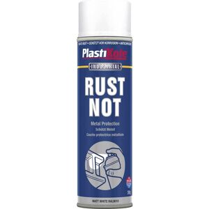 Plastikote Rust Not Aerosol Spray Paint Matt White 500ml Plastikote Rust Not Aerosol Spray Paint Matt White 500ml
