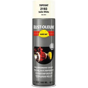 Rust Oleum Hard Hat Metal Spray Paint White Satin 500ml Rust Oleum Hard Hat Metal Spray Paint White Satin 500ml