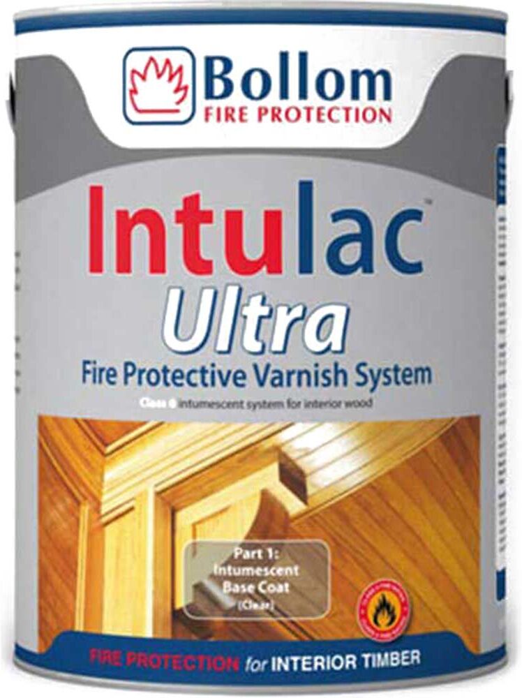 Bollum Bollom Intulac Ultra Base Coat Intumescent Fire Paint for Timber Clear 5l