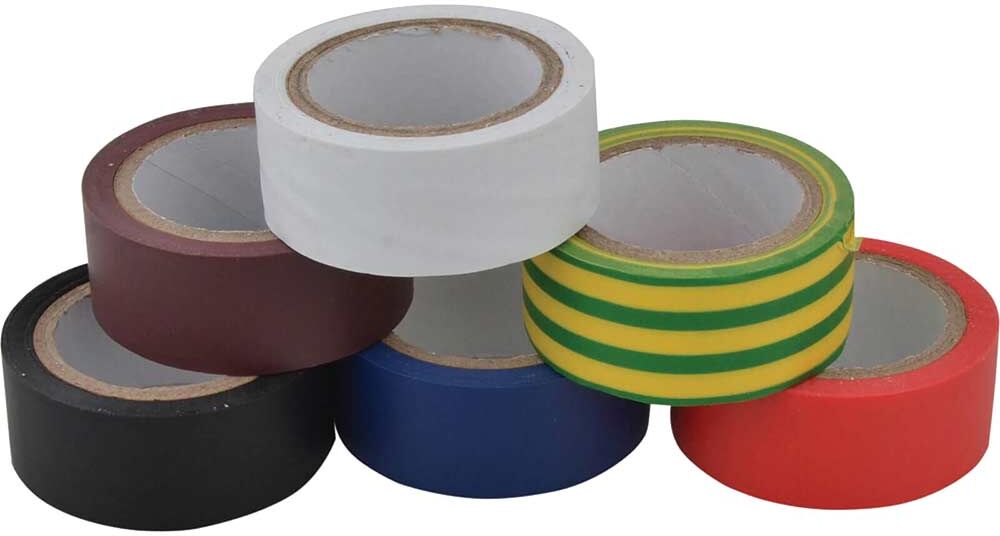 Unibond 6 Piece Electrical Tape Multi Pack Assorted 19mm 3.5m