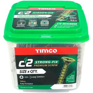 Timco Strong-Fix C2 Countsunk Pozi Wood Screws Handy Tub 3.5mm 30mm Pack of 1800 Timco Strong-Fix C2 Countsunk Pozi Wood Screws Handy Tub 3.5mm 30mm Pack of 1800