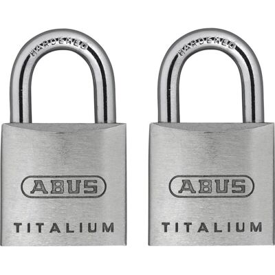 Abus 64TI Series Titalium Padlock Pack of 2 Keyed Alike 20mm Standard Abus 64TI Series Titalium Padlock Pack of 2 Keyed Alike 20mm Standard