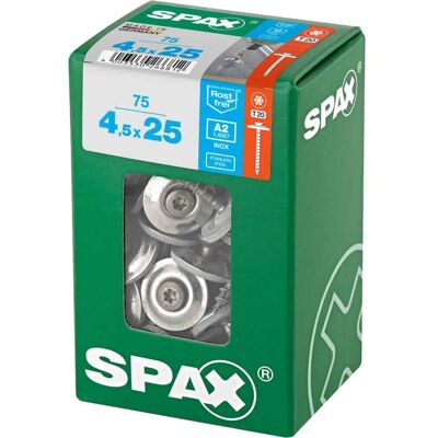 SPAX Stainless Steel Screws - T20 Star plus 8mm x 25mm - 75 pcs SPAX Stainless Steel Screws - T20 Star plus 8mm x 25mm - 75 pcs