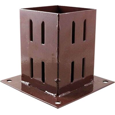 Timco Bolt Down Fence Post Shoe Oxide Powder Coated 75mm Timco Bolt Down Fence Post Shoe Oxide Powder Coated 75mm