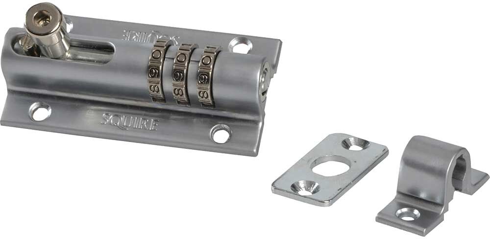 Henry Squire 3 Wheel Recodeable Combination Bolt Lock Chrome