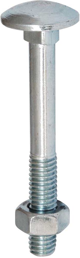 Timco Coach Bolts and Nut Zinc Plated M12 200mm Pack of 10