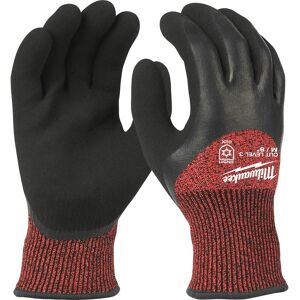 Milwaukee Winter Lined Cut Level 3 Work Gloves Black / Red M Pack of 1 Milwaukee Winter Lined Cut Level 3 Work Gloves Black / Red M Pack of 1