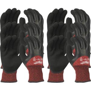 Milwaukee Winter Lined Cut Level 3 Work Gloves Black / Red 2XL Pack of 12 Milwaukee Winter Lined Cut Level 3 Work Gloves Black / Red 2XL Pack of 12