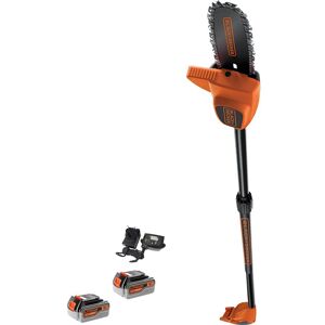 Black and Decker GPC1820L 18v Cordless Pole Tree Pruner 2 x 4ah Li-ion Battery Charger Black and Decker GPC1820L 18v Cordless Pole Tree Pruner 2 x 4ah Li-ion Battery Charger