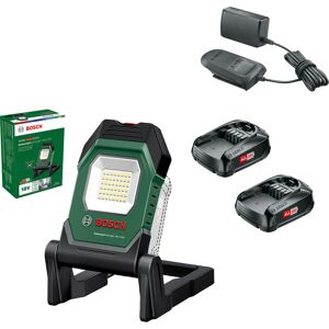 Bosch Home and Garden Bosch UNIVERSALWORKLIGHT 18V-2100 P4A 18v Cordless LED Work Light 2 x 1.5ah Li-ion Charger No Case Bosch Home and Garden Bosch UNIVERSALWORKLIGHT 18V-2100 P4A 18v Cordless LED Work Light 2 x 1.5ah Li-ion Charger No Case