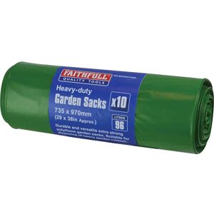 Faithfull Heavy-Duty Strong Garden Sacks Pack of 10 Faithfull Heavy-Duty Strong Garden Sacks Pack of 10