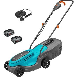 Gardena POWERMAX 30 P4A 18v Cordless Rotary Lawnmower 300mm 2 x 2.5ah Li-ion Battery Charger Gardena POWERMAX 30 P4A 18v Cordless Rotary Lawnmower 300mm 2 x 2.5ah Li-ion Battery Charger