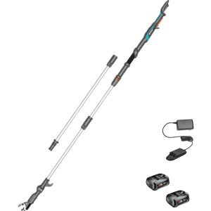 Gardena HIGHCUT 360 P4A 18v Cordless Telescopic Tree Pruner 2 x 2ah Li-ion Battery Charger Gardena HIGHCUT 360 P4A 18v Cordless Telescopic Tree Pruner 2 x 2ah Li-ion Battery Charger