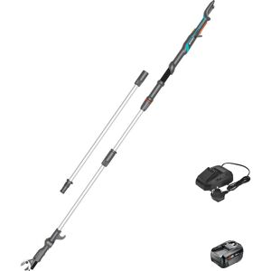 Gardena HIGHCUT 360 P4A 18v Cordless Telescopic Tree Pruner 1 x 4ah Li-ion Battery Charger Gardena HIGHCUT 360 P4A 18v Cordless Telescopic Tree Pruner 1 x 4ah Li-ion Battery Charger