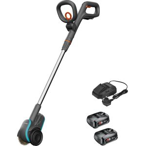 Gardena EASYWEED 1800 P4A 18v Cordless Patio Weeding Brush 2 x 2.5ah Li-ion Battery Charger Gardena EASYWEED 1800 P4A 18v Cordless Patio Weeding Brush 2 x 2.5ah Li-ion Battery Charger