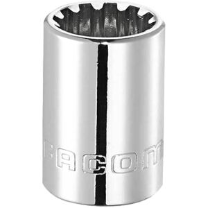 Facom 3/8" Drive Chrome Thin Wall Spline Socket 3/8" M12 27mm Facom 3/8" Drive Chrome Thin Wall Spline Socket 3/8" M12 27mm