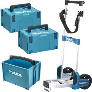 Makita 2 Piece 821551-8 MakPac Connector Stackable Power Tool Case Set, Case Trolley and Tote Makita 2 Piece 821551-8 MakPac Connector Stackable Power Tool Case Set, Case Trolley and Tote