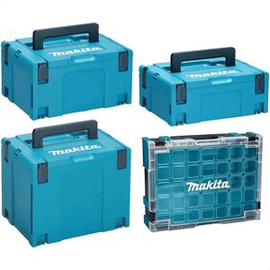 Makita 3 Piece MakPac Connector Stackable Power Tool Case Set and Organiser Makita 3 Piece MakPac Connector Stackable Power Tool Case Set and Organiser