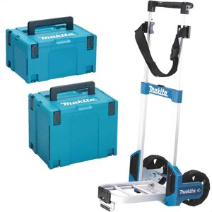 Makita 3 Piece MakPac Connector Stackable Power Tool Case Set and Case Trolley Makita 3 Piece MakPac Connector Stackable Power Tool Case Set and Case Trolley