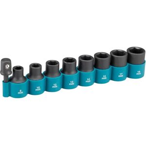 Makita 9 Piece 1/2" Drive Impact Socket Set 1/2" Makita 9 Piece 1/2" Drive Impact Socket Set 1/2"