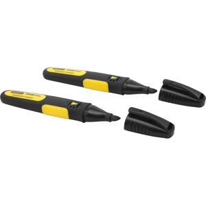 Stanley Black Chisel Tip Marker Pens Pack of 2 Stanley Black Chisel Tip Marker Pens Pack of 2