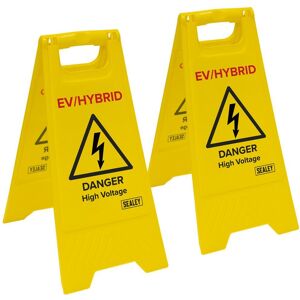 Sealey High Voltage Floor Warning Signs for EV and Hybrid Vehicles Sealey High Voltage Floor Warning Signs for EV and Hybrid Vehicles