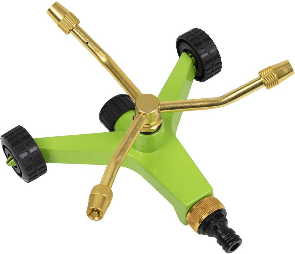 Sealey 3 Arm Brass Garden Sprinkler on Wheels