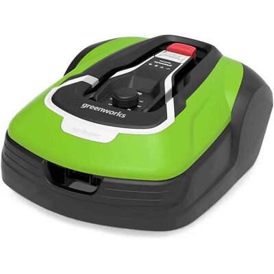 Greenworks OPTIMOW 15 24v Cordless Robotic Lawnmower 1 x 2ah Integrated Li-ion Battery Charger Greenworks OPTIMOW 15 24v Cordless Robotic Lawnmower 1 x 2ah Integrated Li-ion Battery Charger