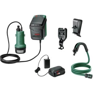 Bosch Home and Garden Bosch GARDENPUMP 18-2000 P4A 18v Cordless Submersible Water Pump 1 x 2.5ah Li-ion Battery Charger Bosch Home and Garden Bosch GARDENPUMP 18-2000 P4A 18v Cordless Submersible Water Pump 1 x 2.5ah Li-ion Battery Charger