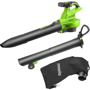 Greenworks GD40BVII 40v Cordless Brushless Leaf Blower Vacuum No Batteries No Battery Charger Greenworks GD40BVII 40v Cordless Brushless Leaf Blower Vacuum No Batteries No Battery Charger