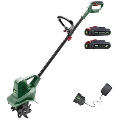 Webb Eco WEV20TILB 20v Cordless Garden Tiller 2 x 2ah Li-ion Battery Charger Webb Eco WEV20TILB 20v Cordless Garden Tiller 2 x 2ah Li-ion Battery Charger