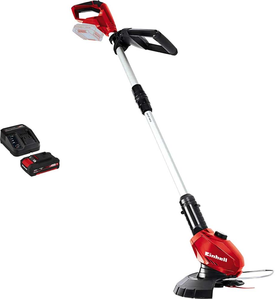 Einhell GE-CT 18 Li 18v Cordless Telescopic Grass Trimmer and Edger 240mm 1 x 2ah Li-ion Battery Charger
