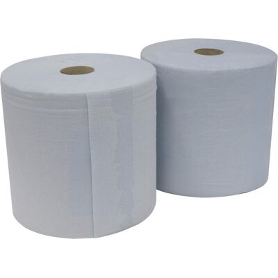 Sealey Large 2 Ply Blue Roll Paper Wipes Pack of 2 Sealey Large 2 Ply Blue Roll Paper Wipes Pack of 2