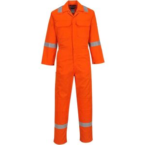BizWeld Mens Iona Flame Resistant Coverall Orange 4XL 32" BizWeld Mens Iona Flame Resistant Coverall Orange 4XL 32"
